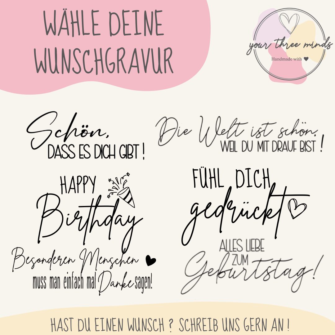 Schön, dass es dich gibt! „Herz auf Klötzchen“ / Geschenke für besondere Menschen