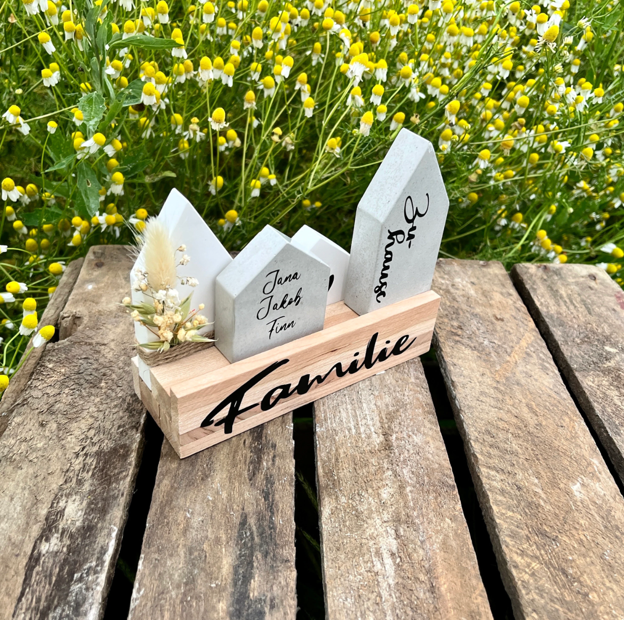Dekoaufsteller/ personalisiert / Schild Familie / Geschenk Einzug/Hochzeit