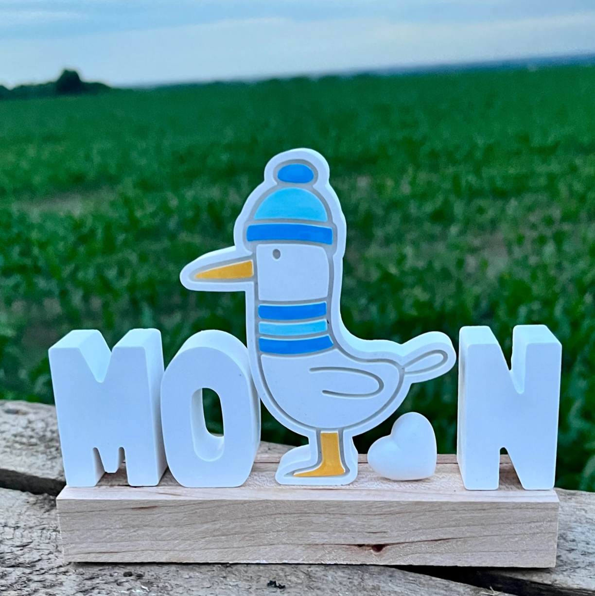 Dekoschild Moin / Aufsteller Möwe / maritime Geschenke