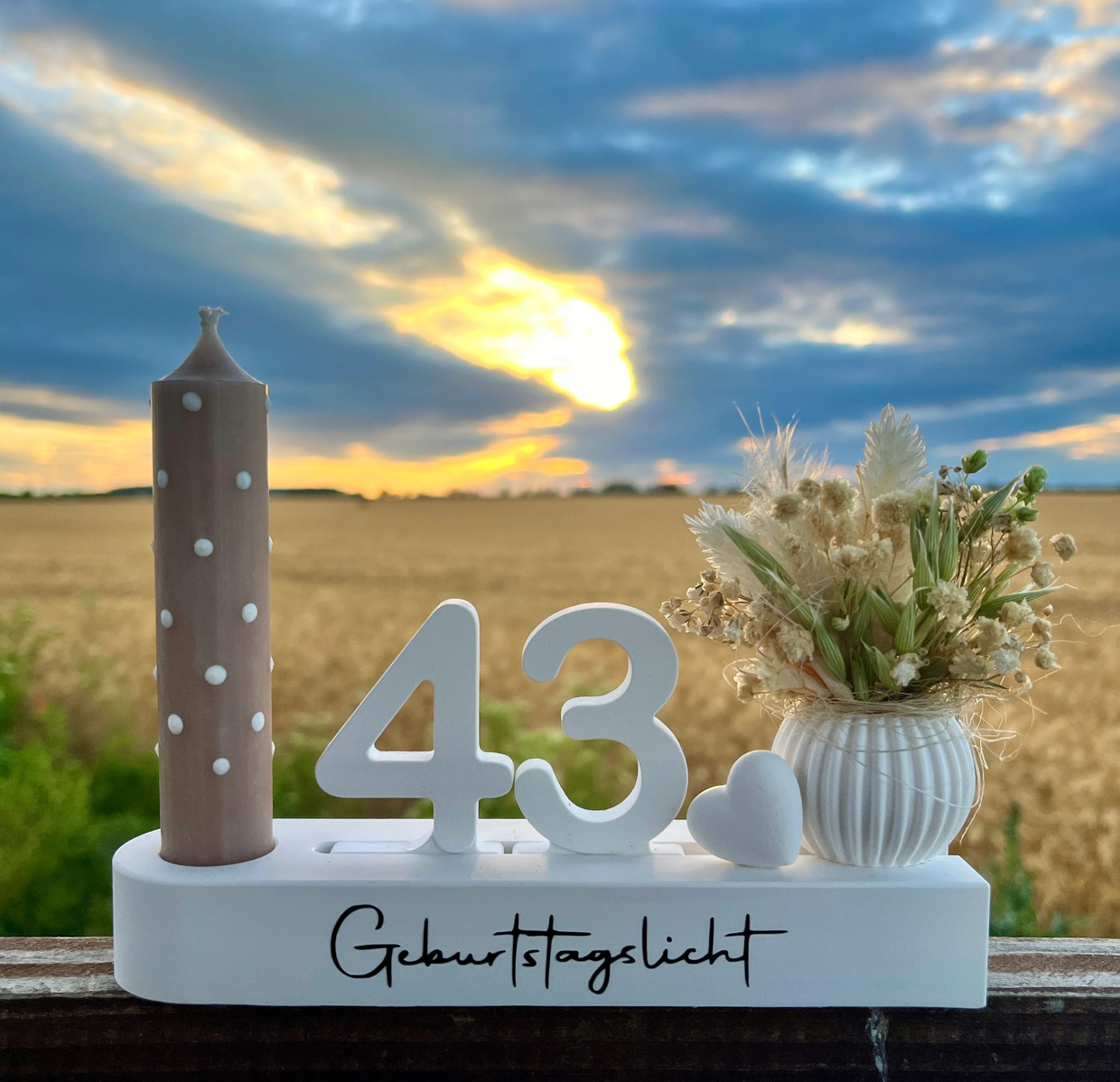 Geburtstagsgeschenk / Geburtstagskerze / Geburtstagslicht / Geburtstagsdeko