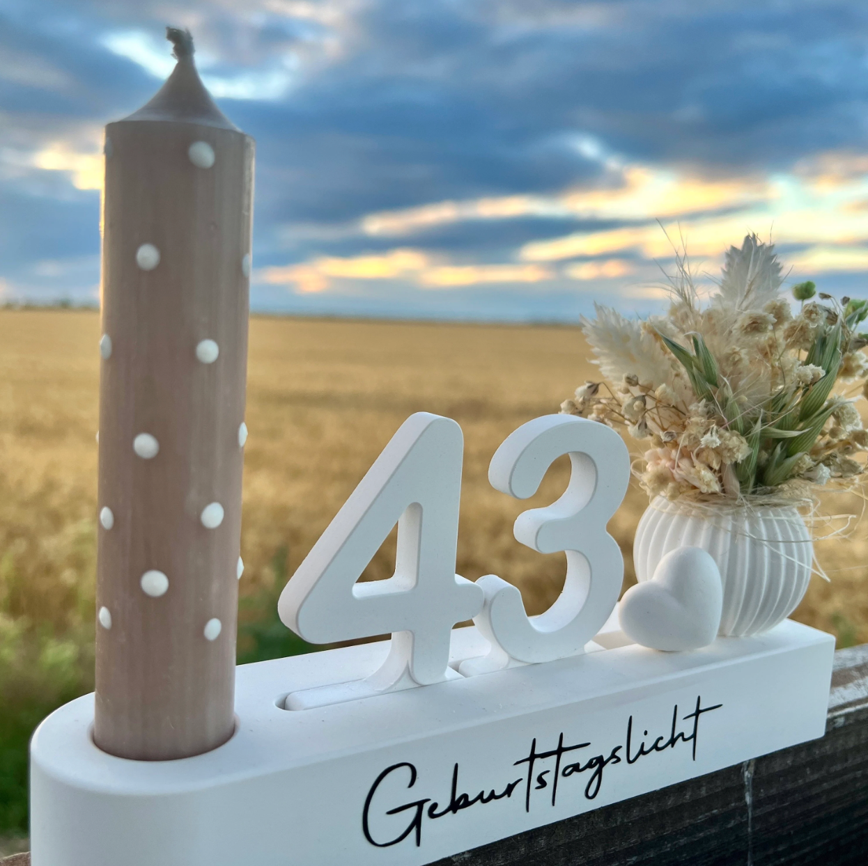 Geburtstagsgeschenk / Geburtstagskerze / Geburtstagslicht / Geburtstagsdeko