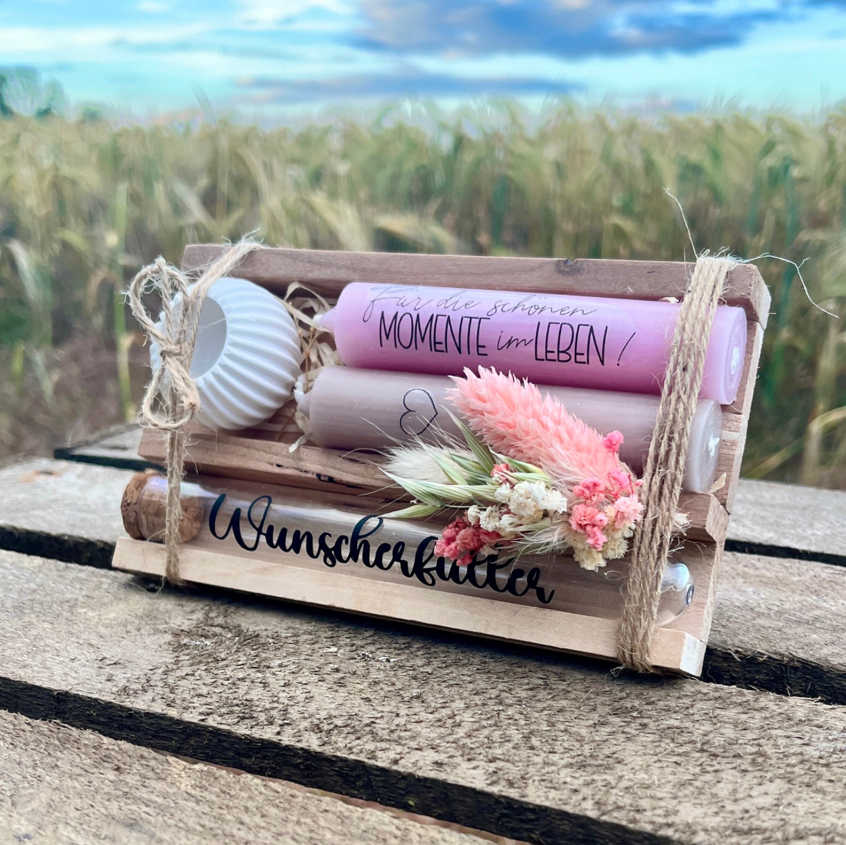 Geldgeschenk / Wunscherfüller / Kerze / Hochzeitsgeschenk