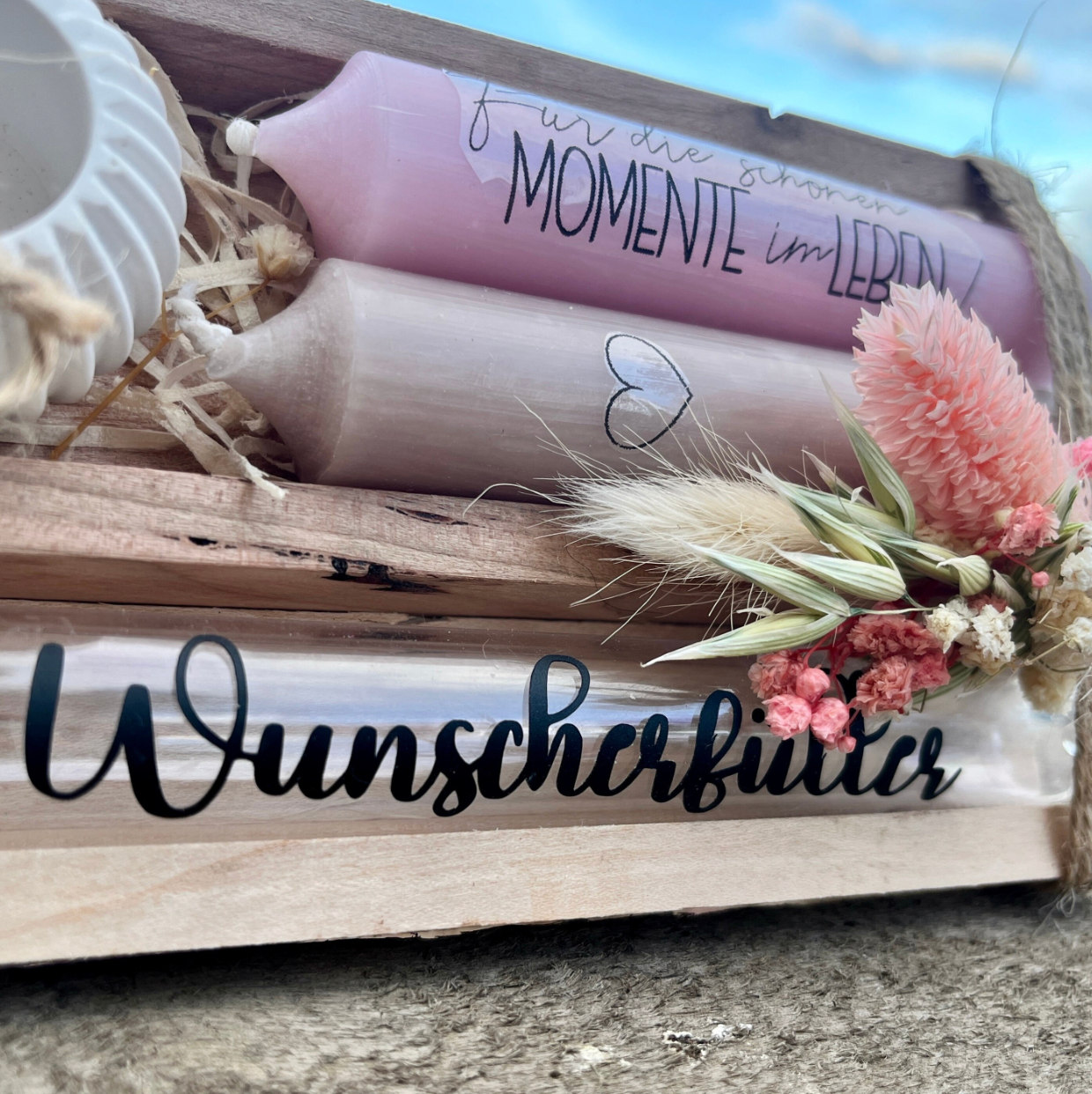 Geldgeschenk / Wunscherfüller / Kerze / Hochzeitsgeschenk
