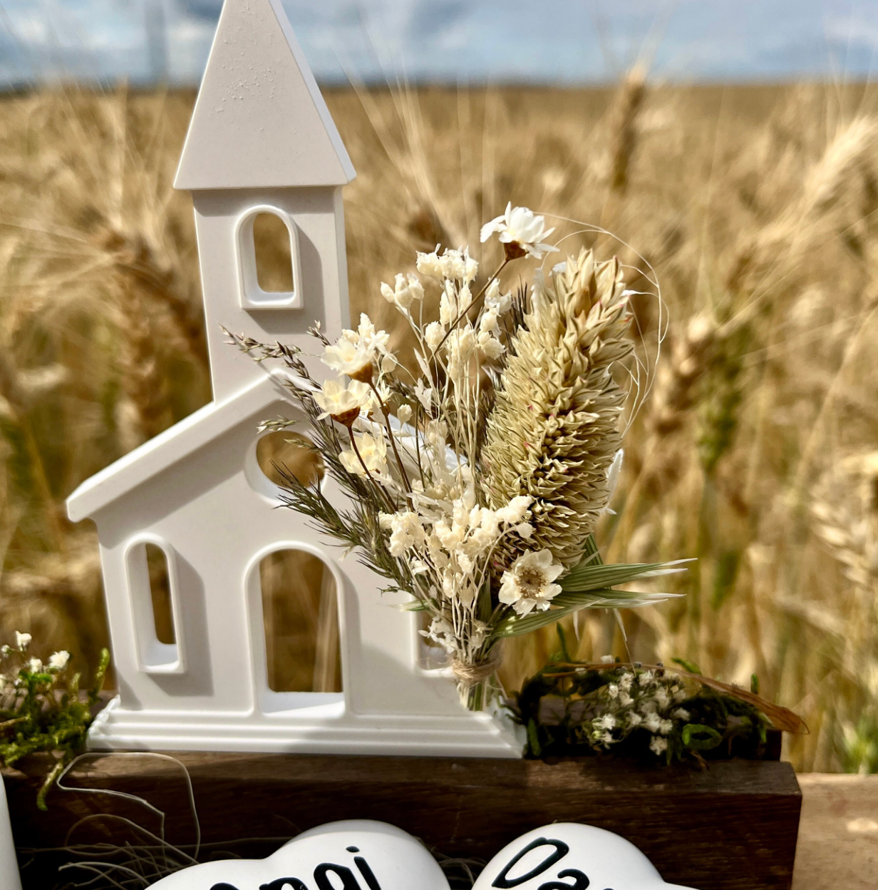 Hochzeitsgeschenk / Geschenk zur kirchlichen Trauung / Kirche in Klötzchen / Geldgeschenk / personalisiert