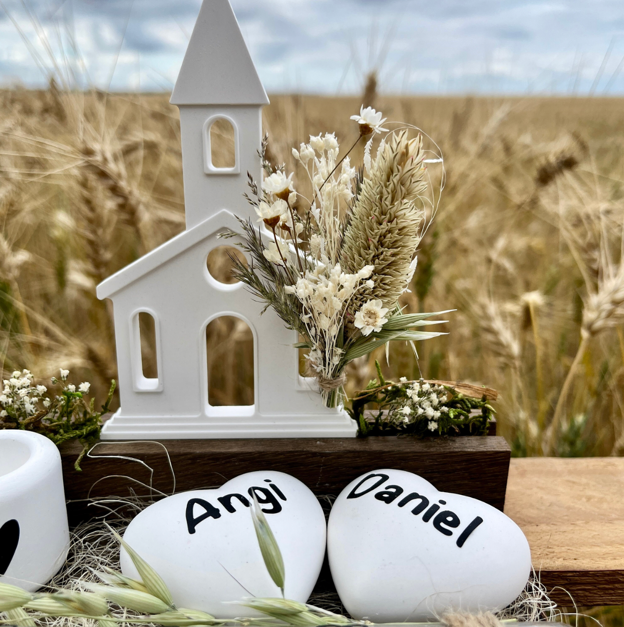 Hochzeitsgeschenk / Geschenk zur kirchlichen Trauung / Kirche in Klötzchen / Geldgeschenk / personalisiert