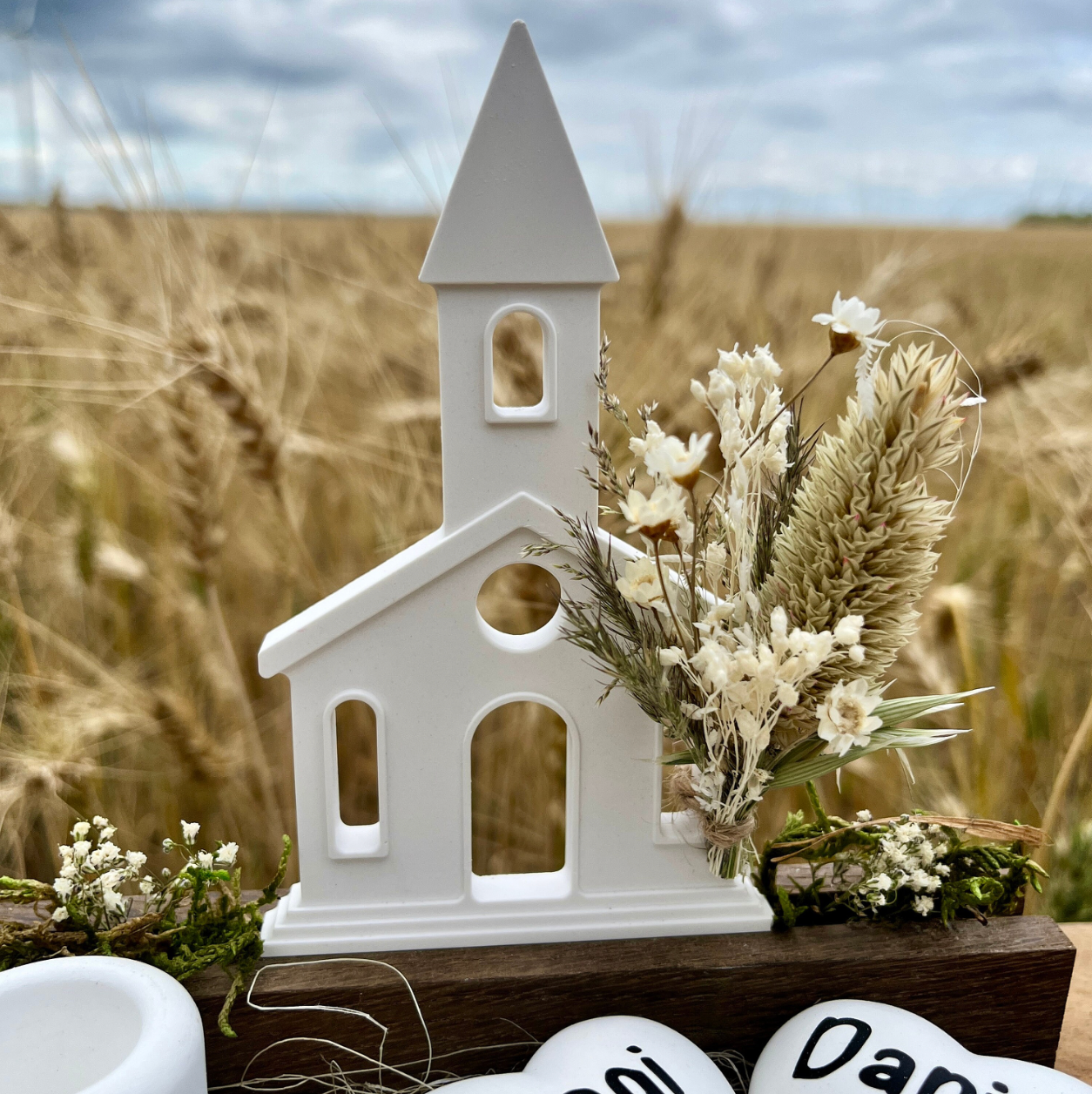 Hochzeitsgeschenk / Geschenk zur kirchlichen Trauung / Kirche in Klötzchen / Geldgeschenk / personalisiert