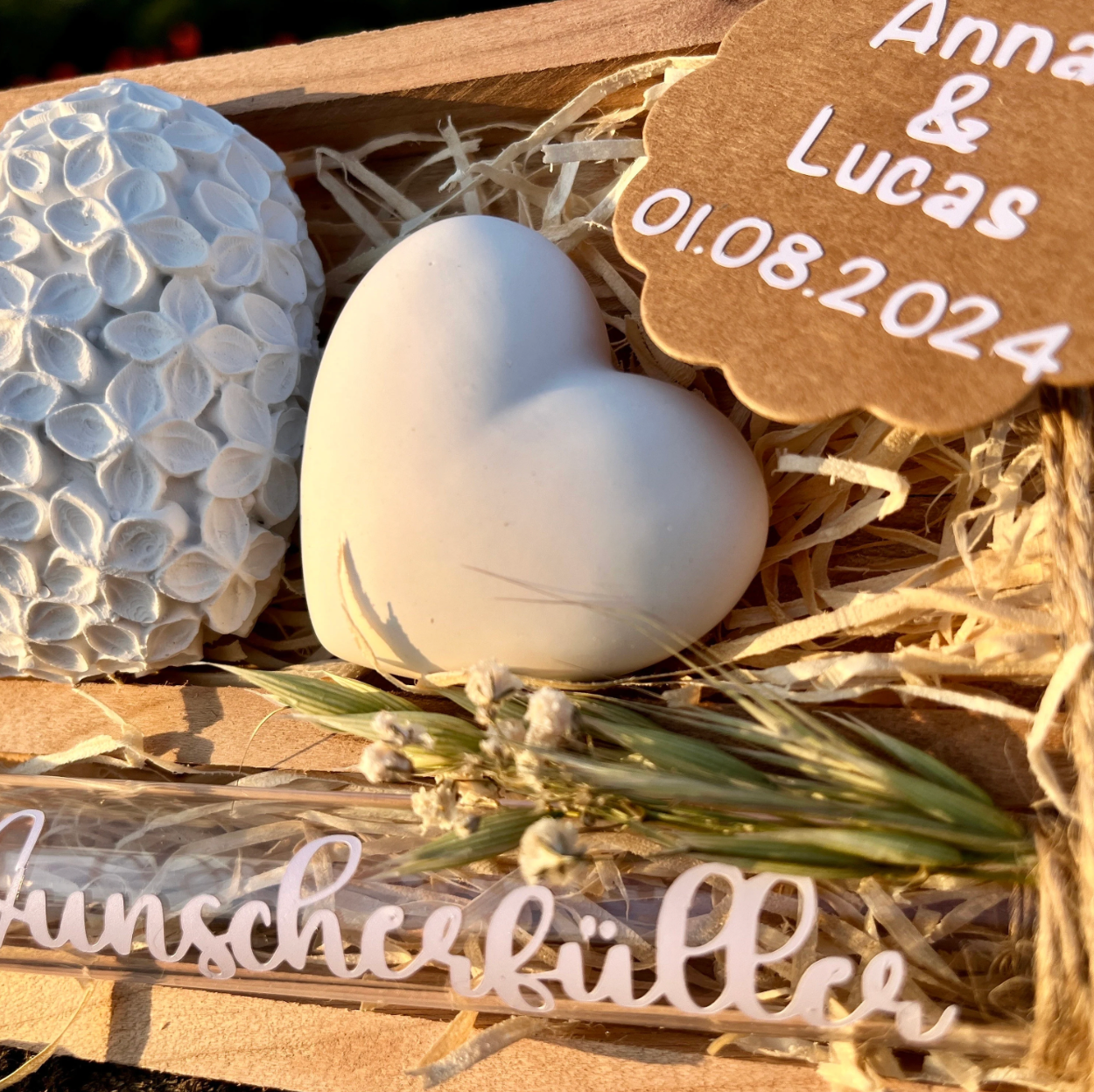 Hochzeitsgeschenk personalisiert „2 Herzen“ / Geldgeschenk / Geschenk für das Brautpaar / Wunscherfüller