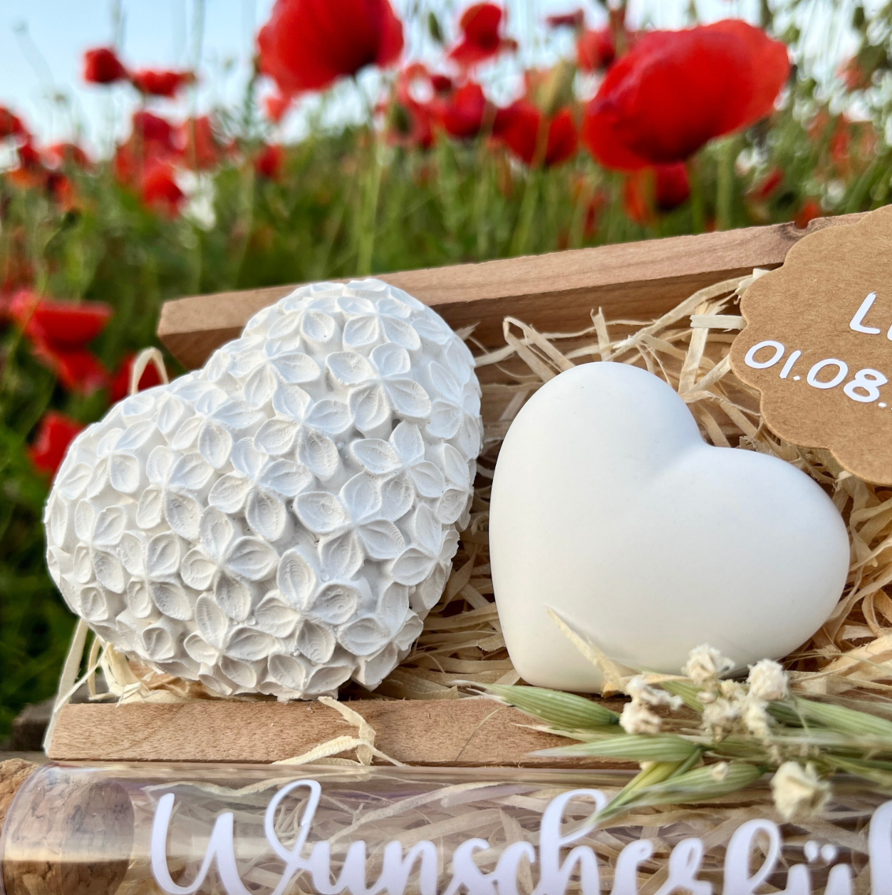 Hochzeitsgeschenk personalisiert „2 Herzen“ / Geldgeschenk / Geschenk für das Brautpaar / Wunscherfüller