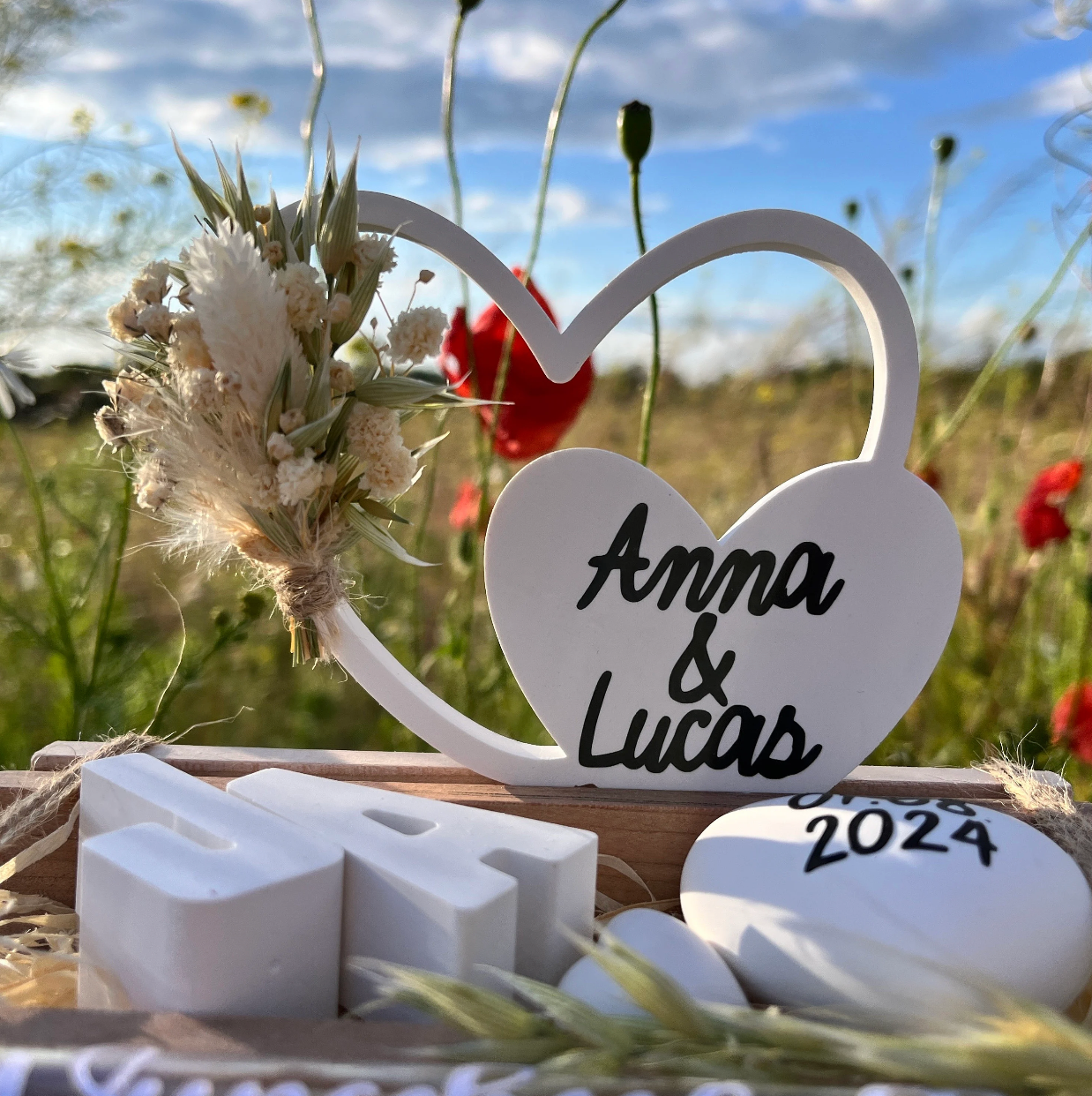 Hochzeitsgeschenk „Herzaufsteller“/ Geschenk Hochzeit/ Geldgeschenk / personalisiertes Geschenk /Wunscherfüller