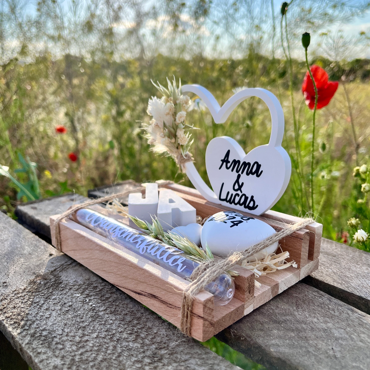 Hochzeitsgeschenk „Herzaufsteller“/ Geschenk Hochzeit/ Geldgeschenk / personalisiertes Geschenk /Wunscherfüller