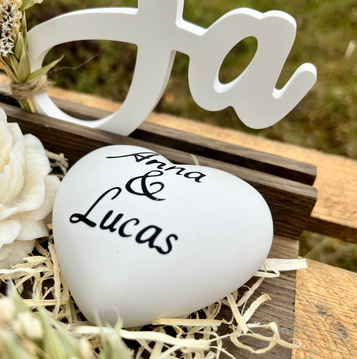 Hochzeitsgeschenk „Rose“ / Geschenk zur Hochzeit / Kerze / Geschenk für das Brautpaar/ Geldgeschenk / personalisiert