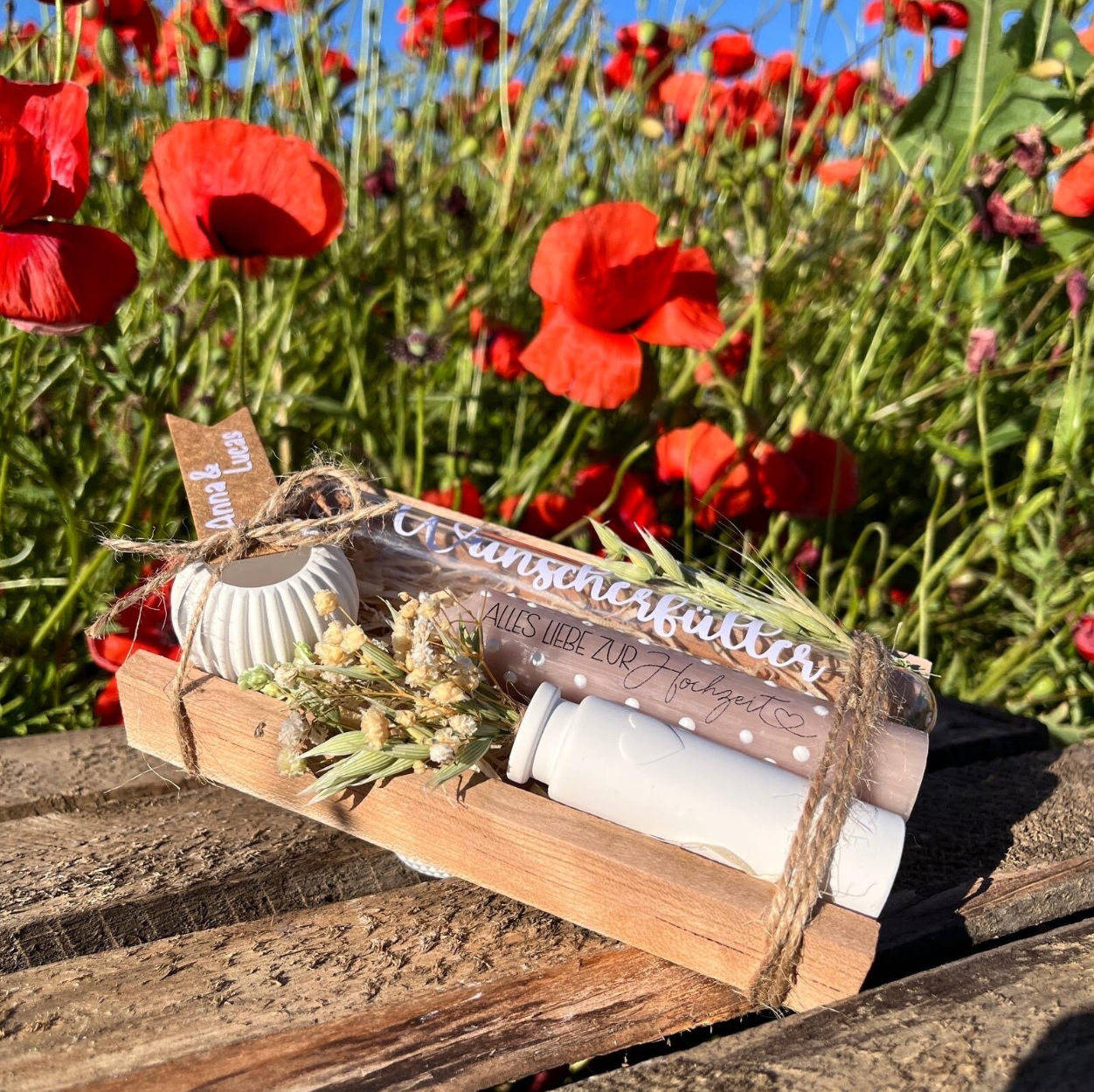 Hochzeitsgeschenk „Vase“ / Geschenk Brautpaar/ Geldgeschenk / personalisiertes Geschenk/ Wunscherfüller