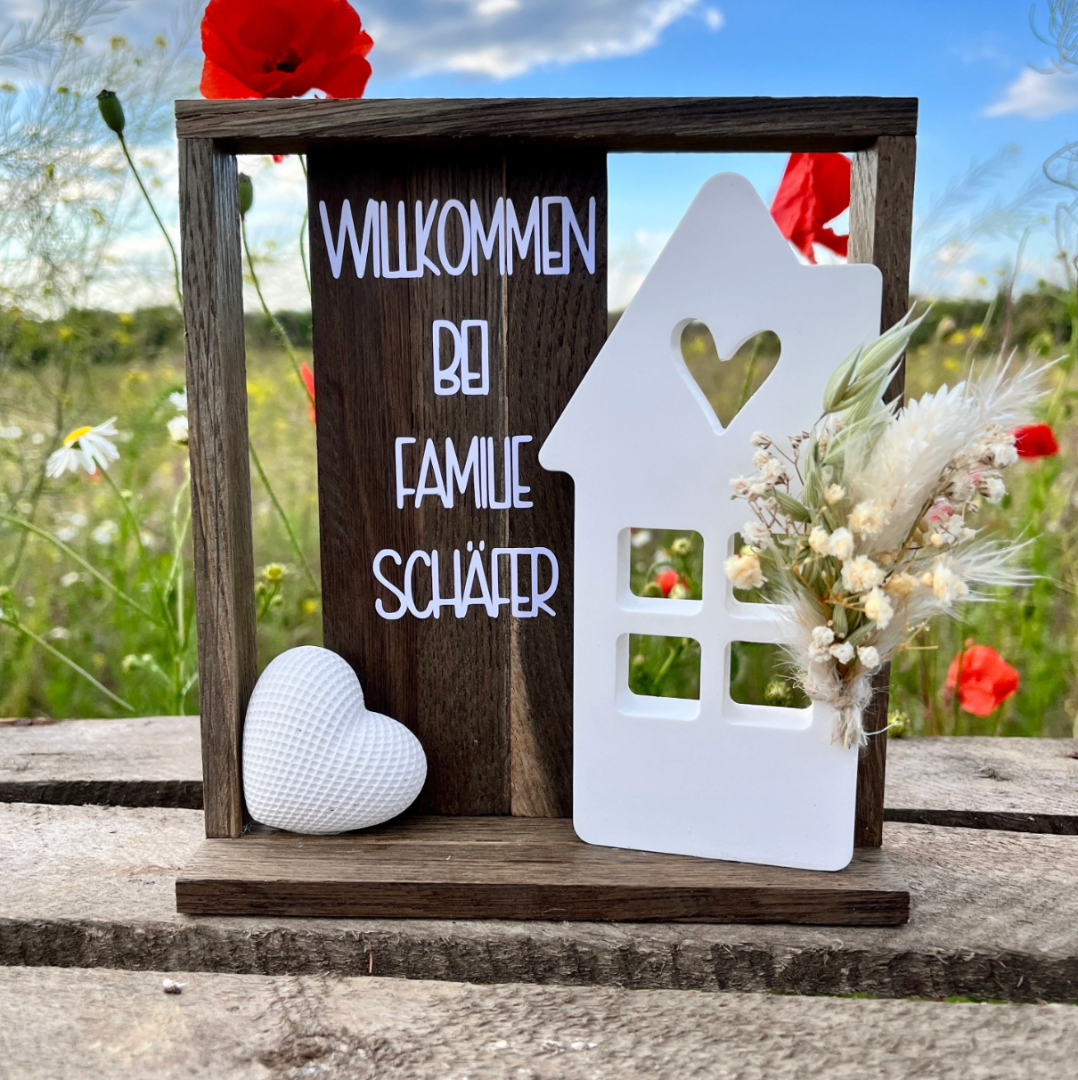 Personalisiertes Schild zum aufstellen / Hochzeitsgeschenk/ Geschenk zum Einzug