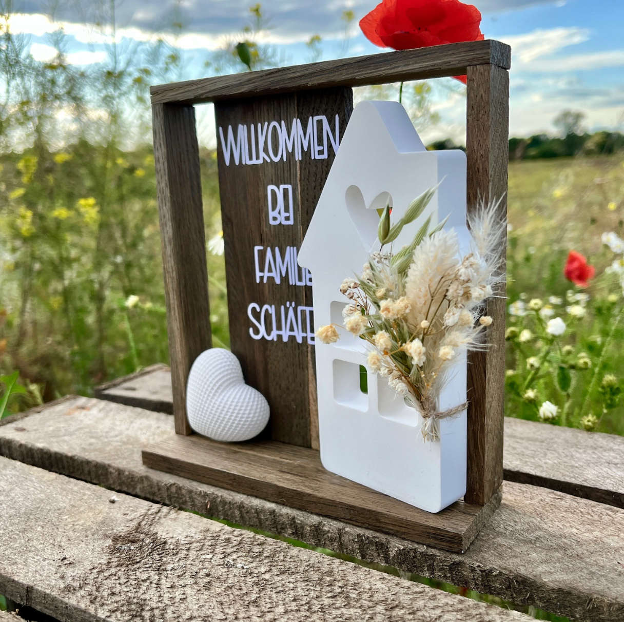 Personalisiertes Schild zum aufstellen / Hochzeitsgeschenk/ Geschenk zum Einzug