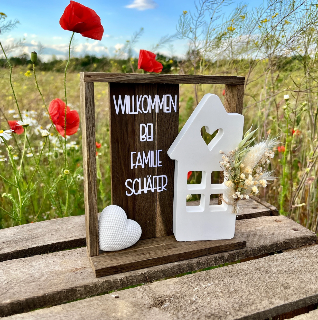 Personalisiertes Schild zum aufstellen / Hochzeitsgeschenk/ Geschenk zum Einzug