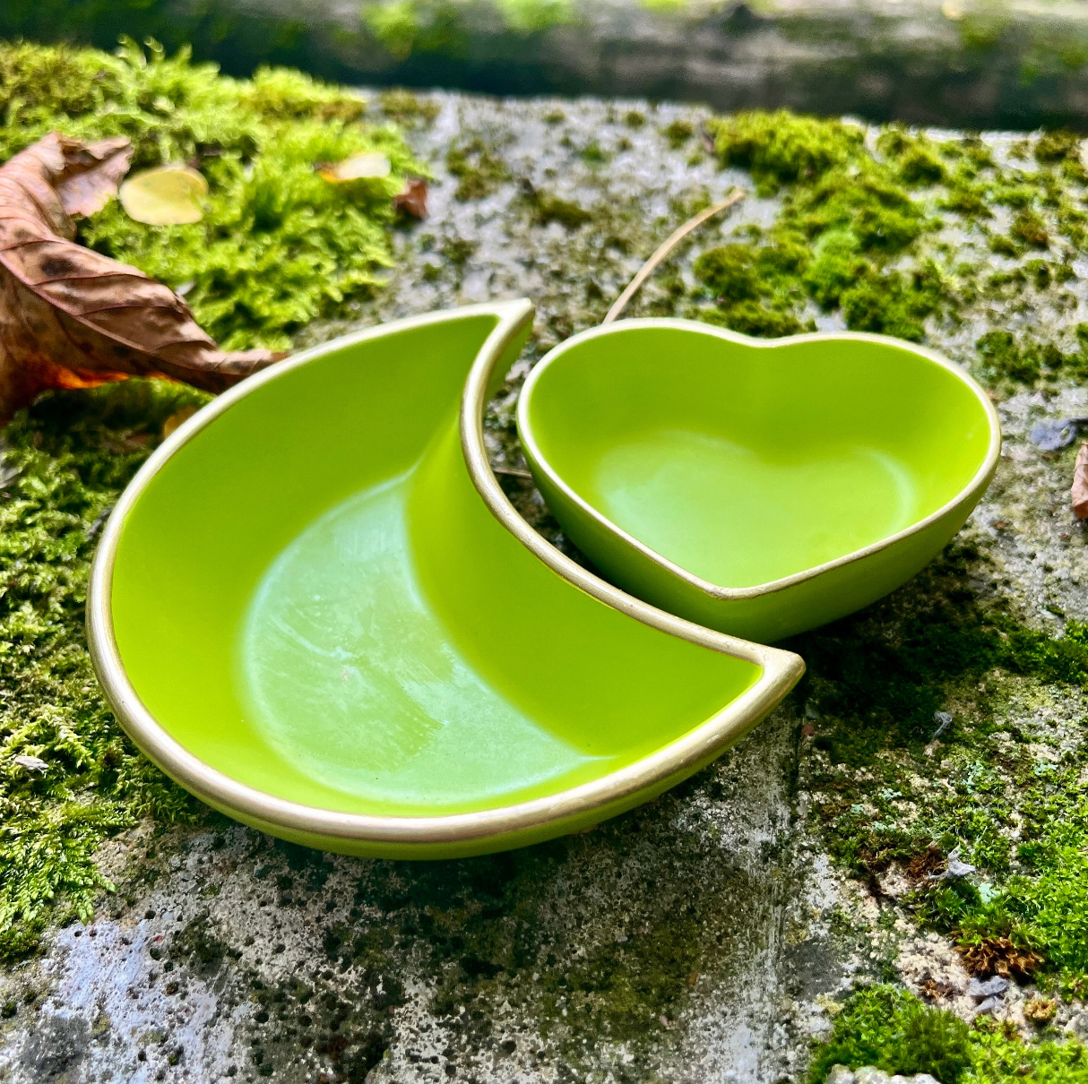Schmuckschale / Mondschale/ Herzschale / Schalen Set