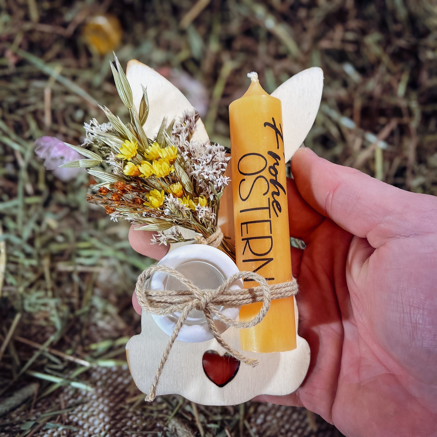 Osterdeko / Osterhase aus Holz / Mitbringsel Ostern
