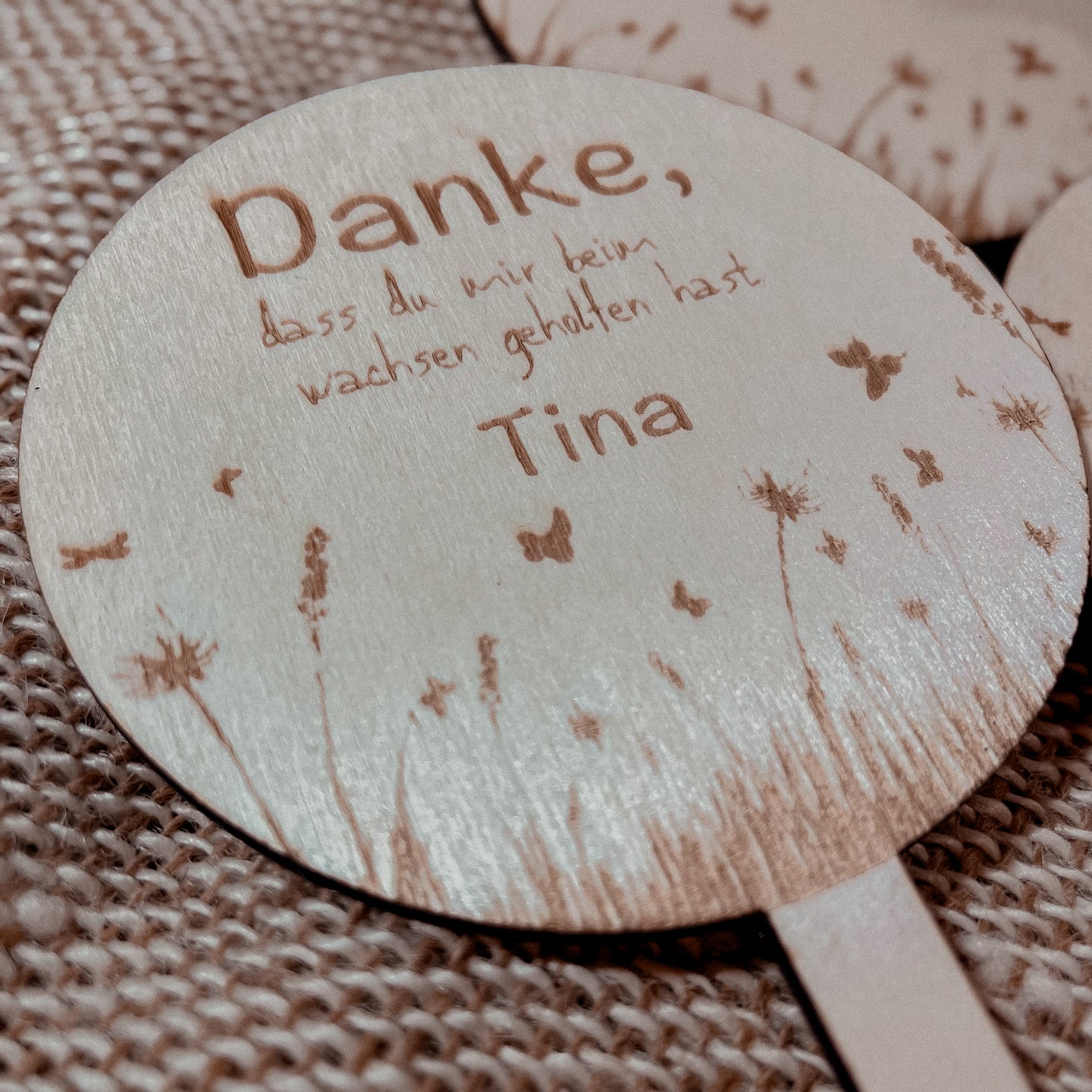 Blumenstecker / Abschiedsgeschenk / kleines Mitbringsel / Geschenkanhänger