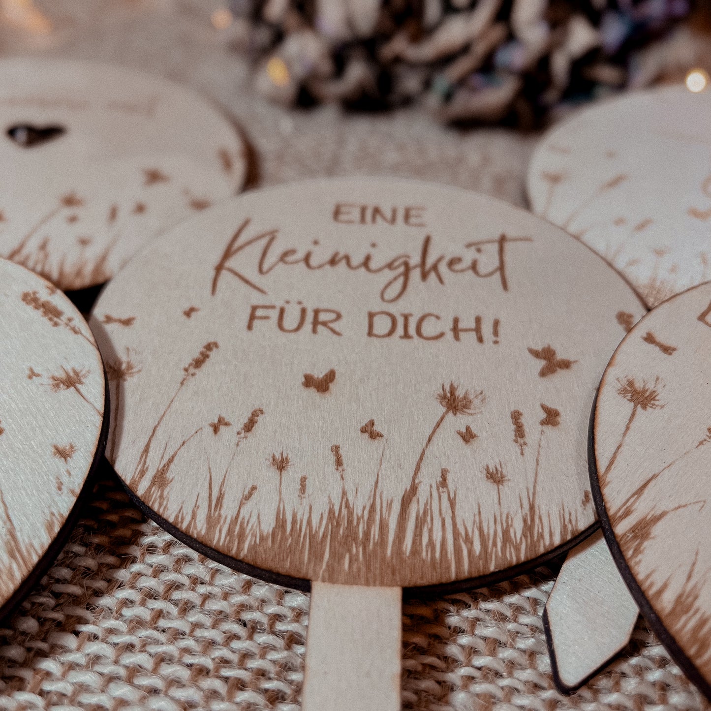 Blumenstecker / Abschiedsgeschenk / kleines Mitbringsel / Geschenkanhänger