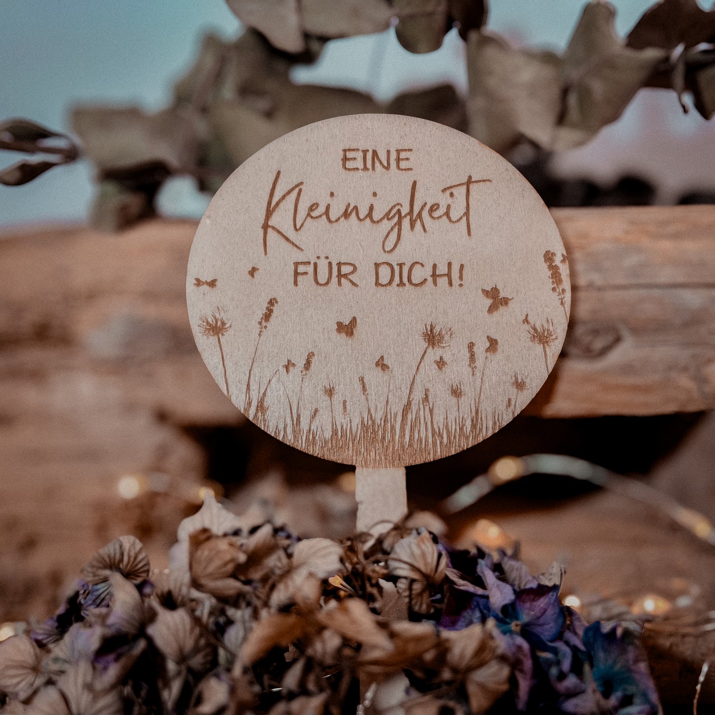 Blumenstecker / Abschiedsgeschenk / kleines Mitbringsel / Geschenkanhänger