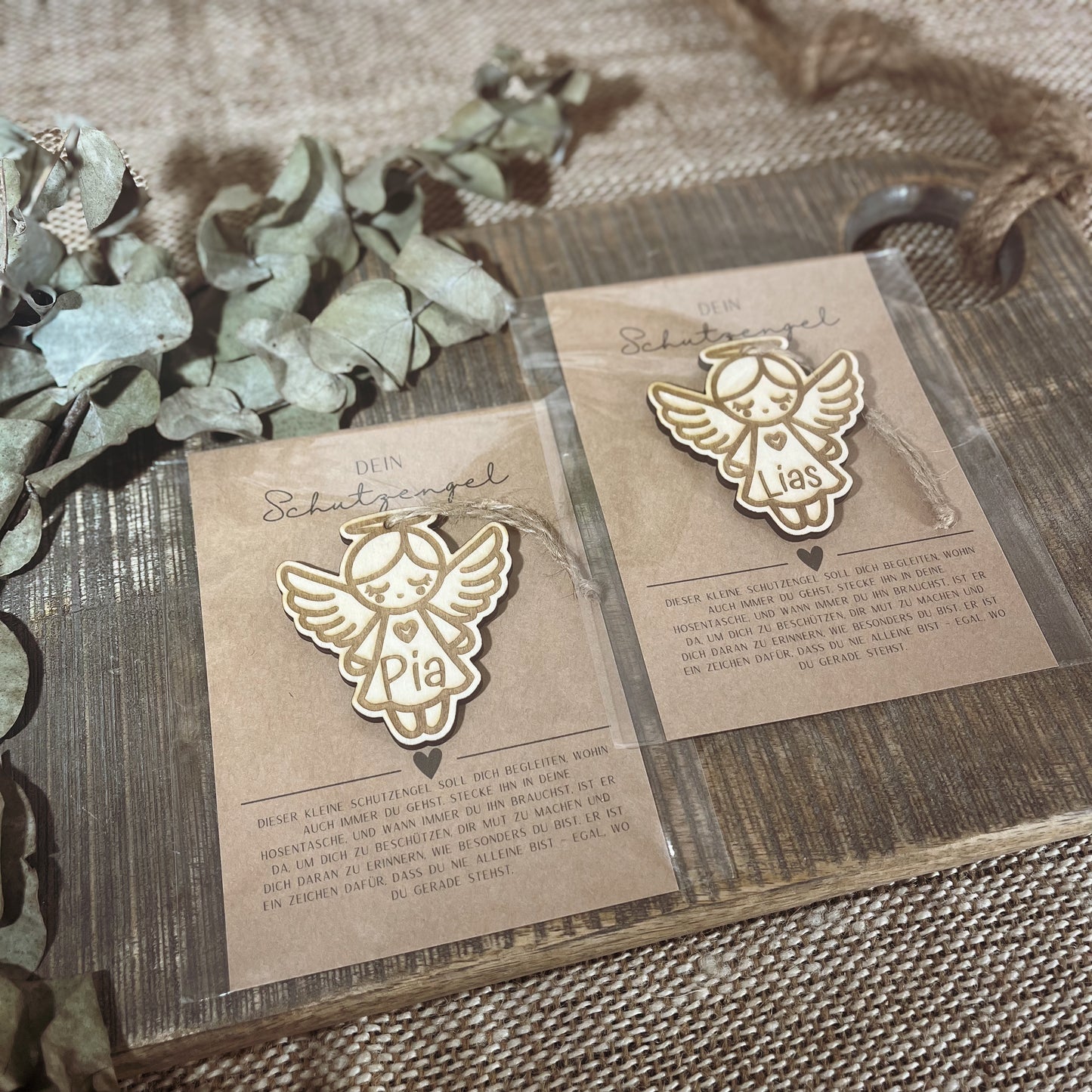 Schutzengel Holz /Schlüsselanhänger/ kleines Geschenk / Kleinigkeit / Abschiedsgeschenk