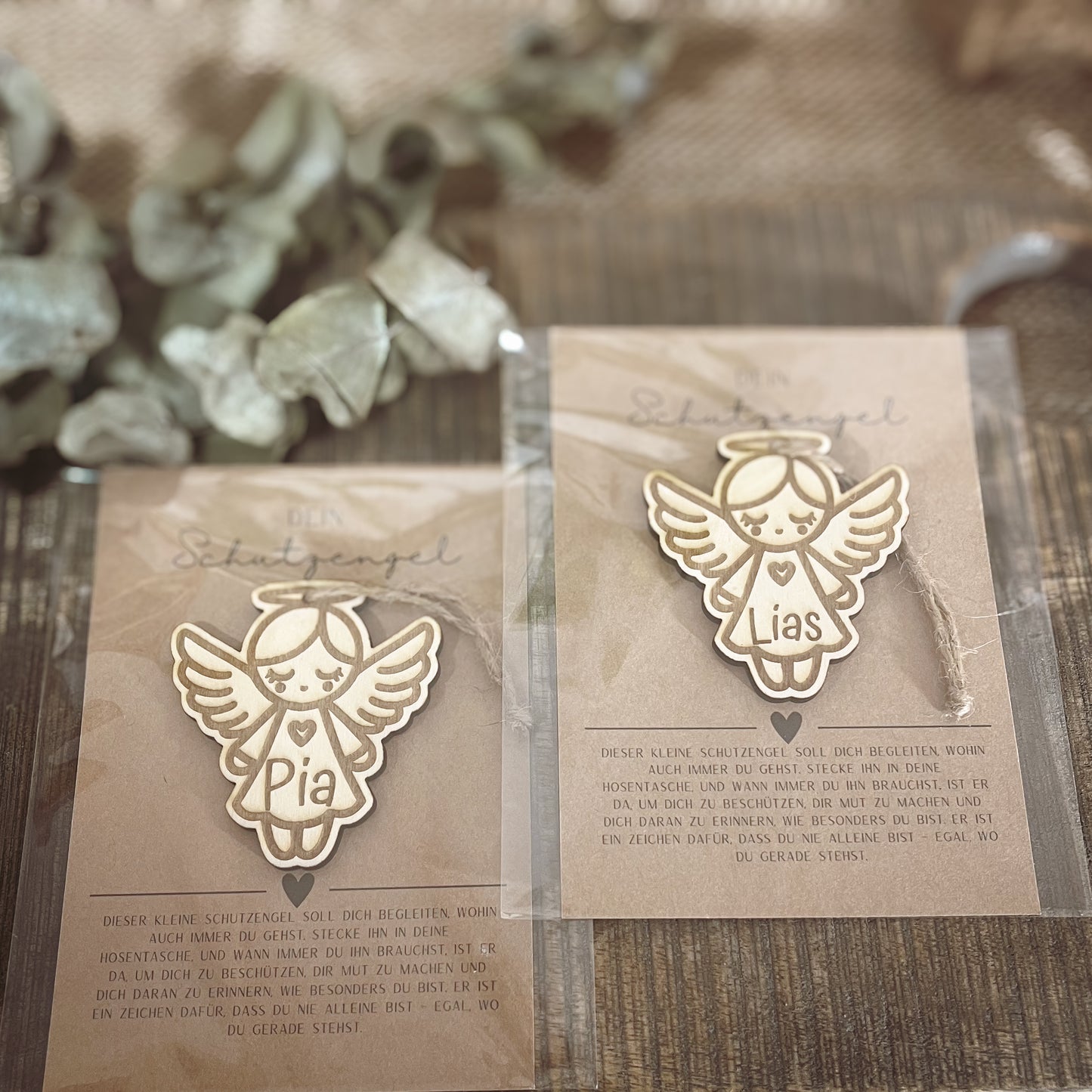 Schutzengel Holz /Schlüsselanhänger/ kleines Geschenk / Kleinigkeit / Abschiedsgeschenk