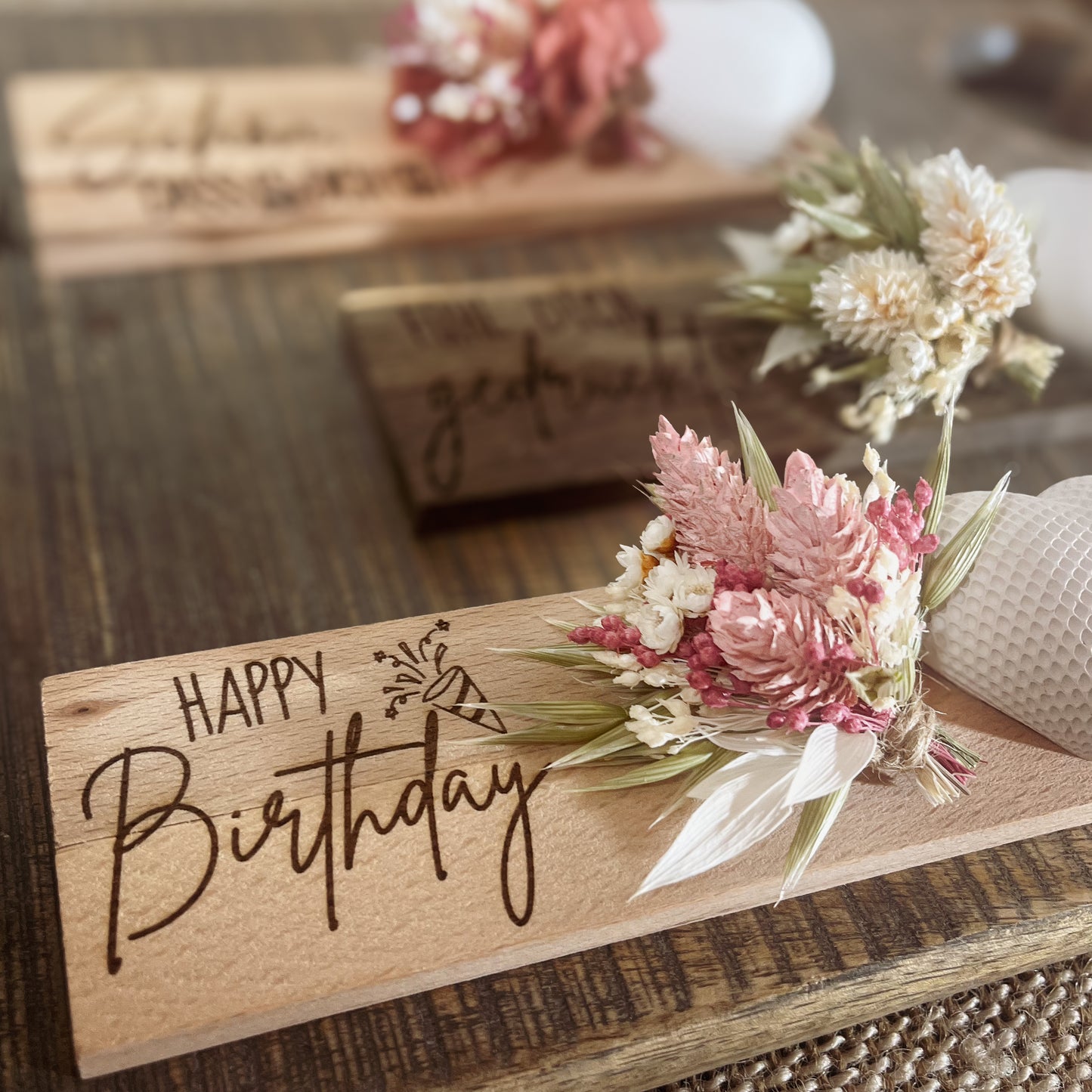 Schön, dass es dich gibt! „Herz auf Klötzchen“ / Geschenke für besondere Menschen