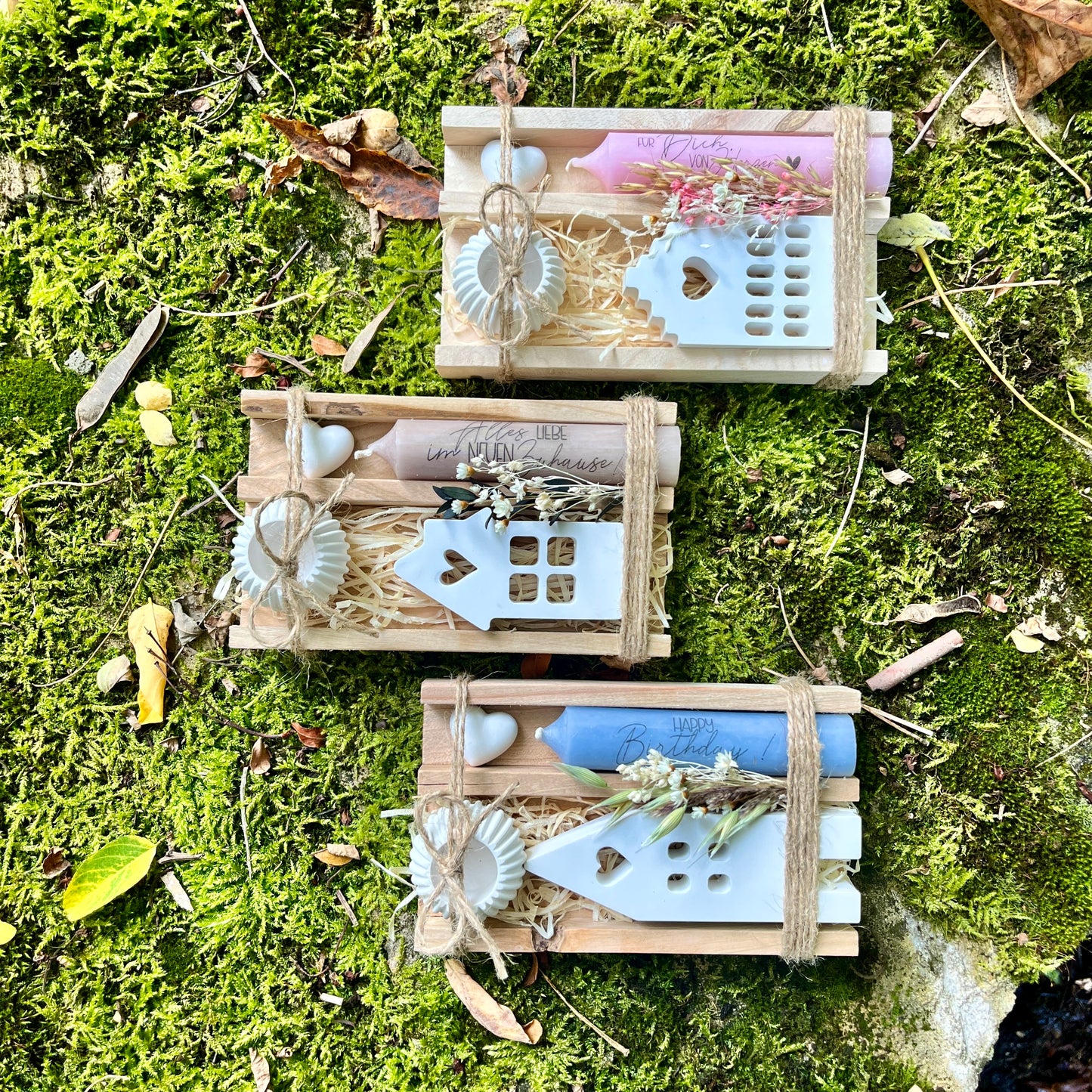 Kerzengeschenk Lichthaus / Kleines Mitbringsel/ Kleines Dankeschön/ Geschenk zum Einzug / Geburtstagsgeschenk