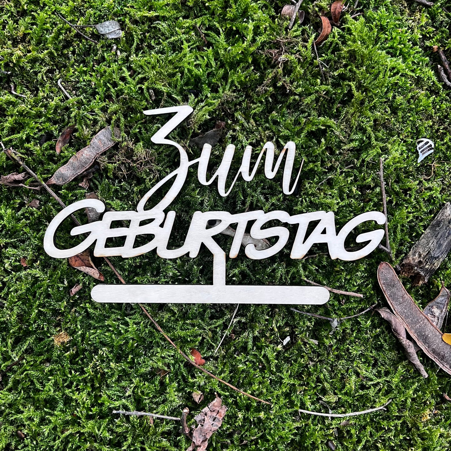 Geburtstagsgeschenk / Aufsteller personalisiert / Kerze / Holz