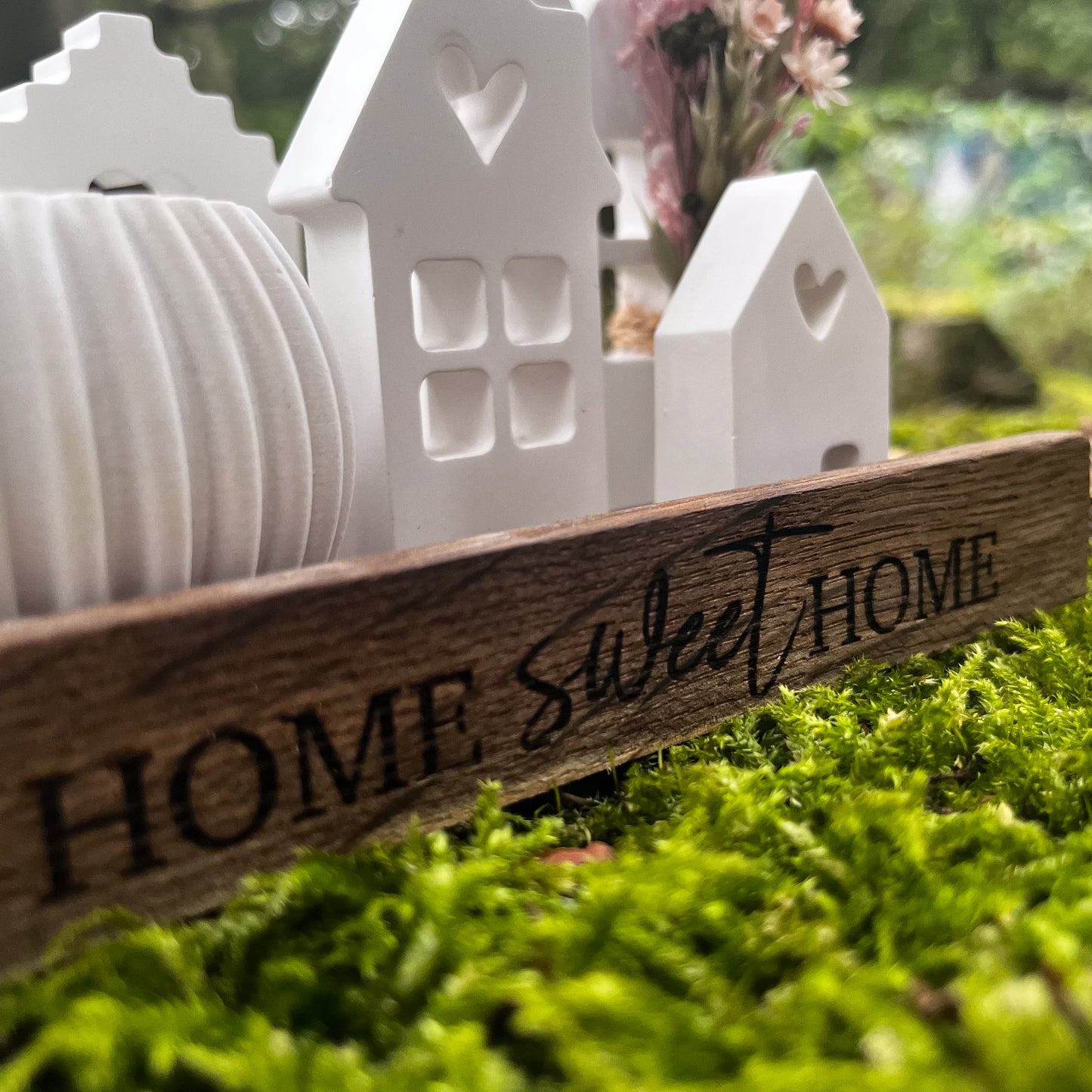 Dekoteller mit Lichthäusern / Geschenkset / Home sweet Home/Herbstdeko/ Geburtstagsgeschenk
