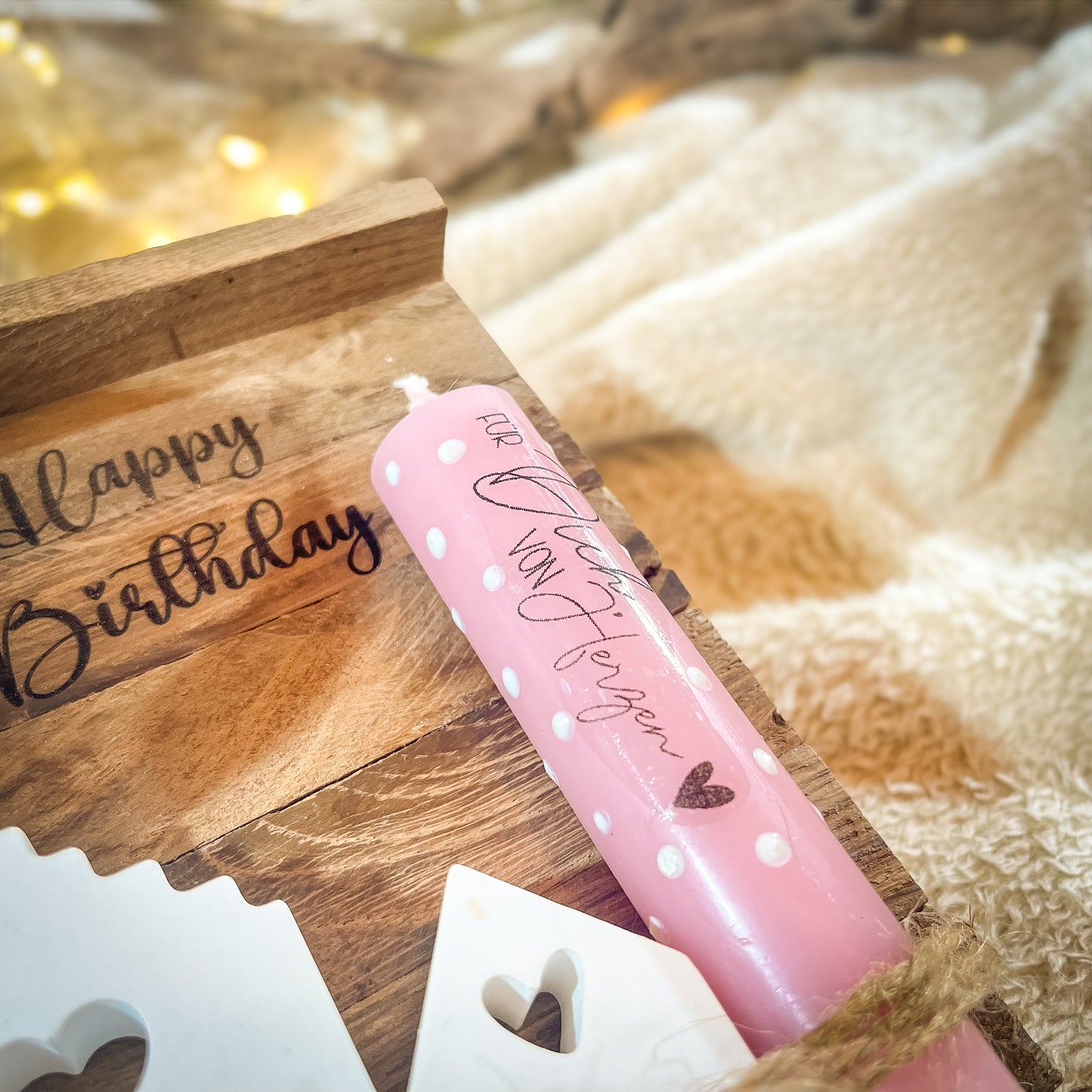 Geburtstagsgeschenk „Lichthäuser“/ Geschenk personalisiert / Mitbringsel / Kerzengeschenk/ Geburtstagskerze