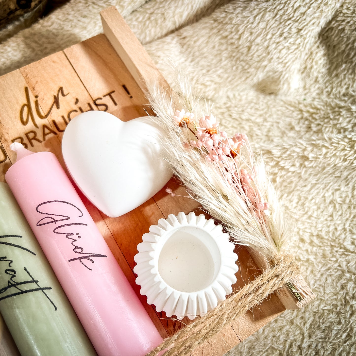 Geschenkset Kerzen „Nimm dir was du brauchst groß“ /Kleines Geschenk /Geburtstagsgeschenk/ Kleines Dankeschön/ Mitbringsel / Kleinigkeit