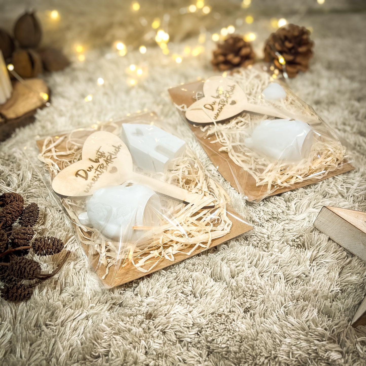 Du bist unent(BÄR)lich / Geschenkset Freundin / Geschenk / Mitbringsel / Kerzengeschenk/ Kleines Dankeschön