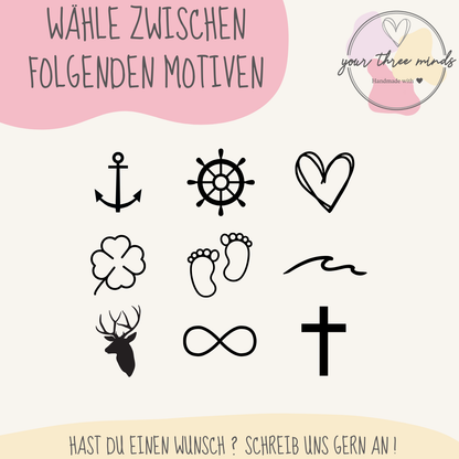 Personalisierter Schlüsselanhänger / Gravur Anhänger / Schlüsselanhänger Holz  / Geschenk mit Motiv / Handgefertigtes Unikat