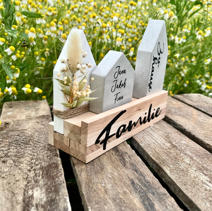 Dekoaufsteller/ personalisiert / Schild Familie / Geschenk Einzug/Hochzeit