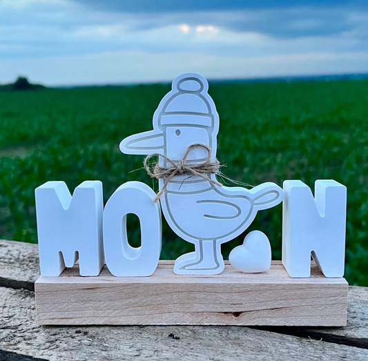 Dekoschild Moin / Aufsteller Möwe / maritime Geschenke