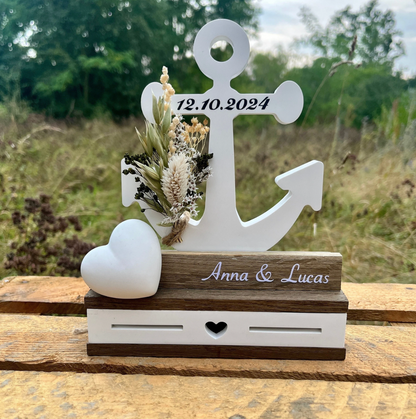 Hochzeitsgeschenk Anker / maritimes Geschenk zur Hochzeit / Geschenk für das Brautpaar