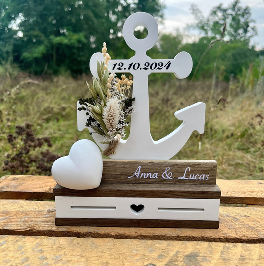 Hochzeitsgeschenk Anker / maritimes Geschenk zur Hochzeit / Geschenk für das Brautpaar