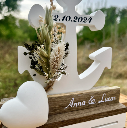Hochzeitsgeschenk Anker / maritimes Geschenk zur Hochzeit / Geschenk für das Brautpaar