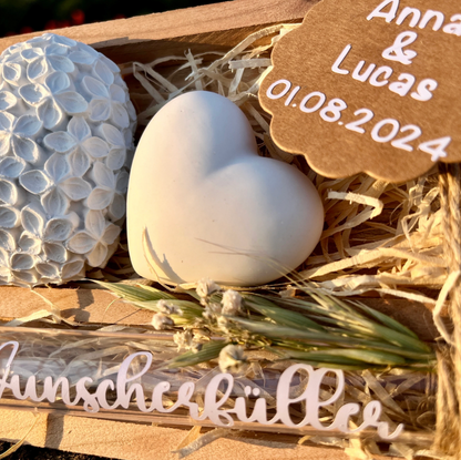 Hochzeitsgeschenk personalisiert „2 Herzen“ / Geldgeschenk / Geschenk für das Brautpaar / Wunscherfüller
