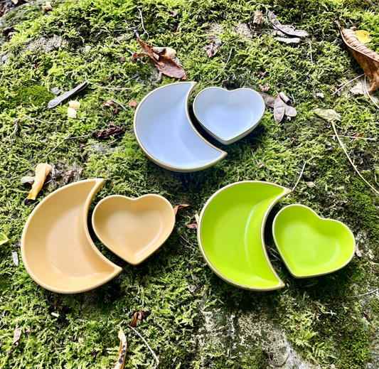 Schmuckschale / Mondschale/ Herzschale / Schalen Set