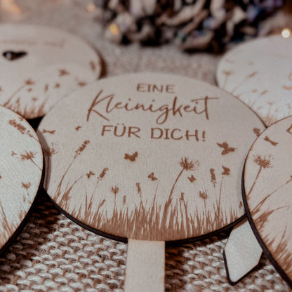 Blumenstecker / Abschiedsgeschenk / kleines Mitbringsel / Geschenkanhänger
