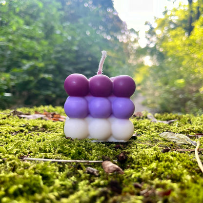 Bubble Kerze / 3 farbig / Kerze