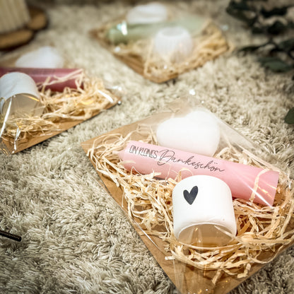 Kleines Mitbringsel / Kerzengeschenk / Kleines Dankeschön/ Schön dass es dich gibt/ Stabkerze /Herz / Geschenk Freundin